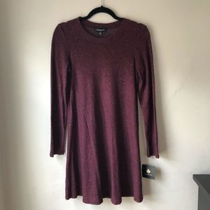 Maroon Sweater Dress by Fortune & Ivy